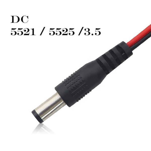 Custom 5521 5525 3.5 Connector DC Male to Open Bare Wire End Cable