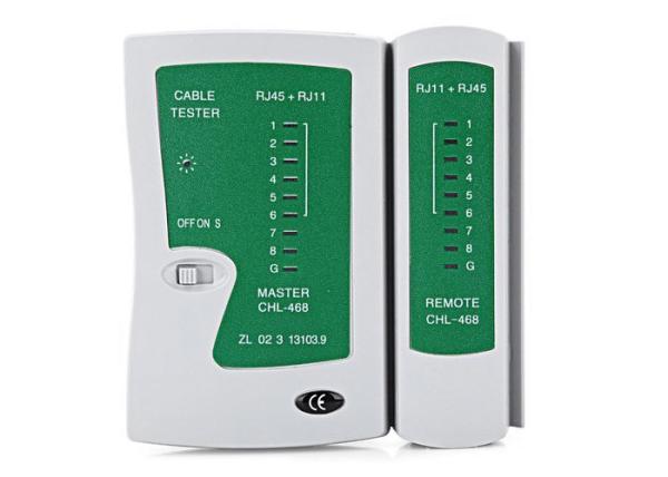 Quality RJ11 / RJ45 Network Cable Tester , Data Working Tools CAT6 / CAT5 Cable Tester for sale
