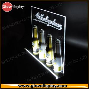 China high quality custom acrylic beer wine liquor bottle display with led light wholesale