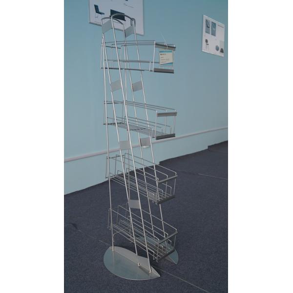 4 Layers Floor Stand Metal Display Rack Powder Coating Finishing 40GP