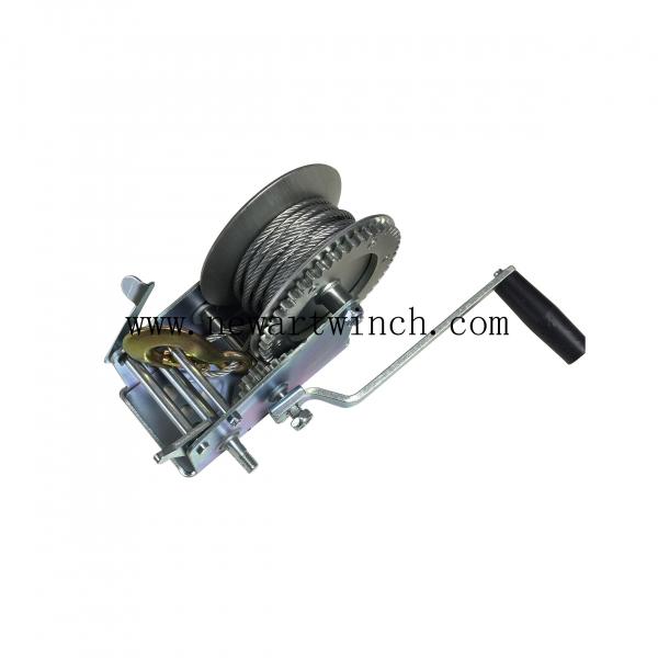 Quality 2500lbs Factory Price Zinc Plated Hand Winch With Brake, Cable Hand Winch For Sale for sale