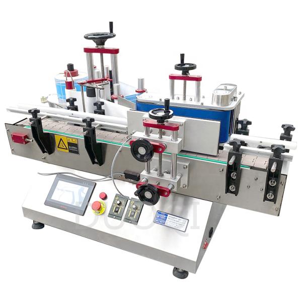 Desktop Round Bottle Labeling Machine Rustproof Semi Automatic Label Applicator