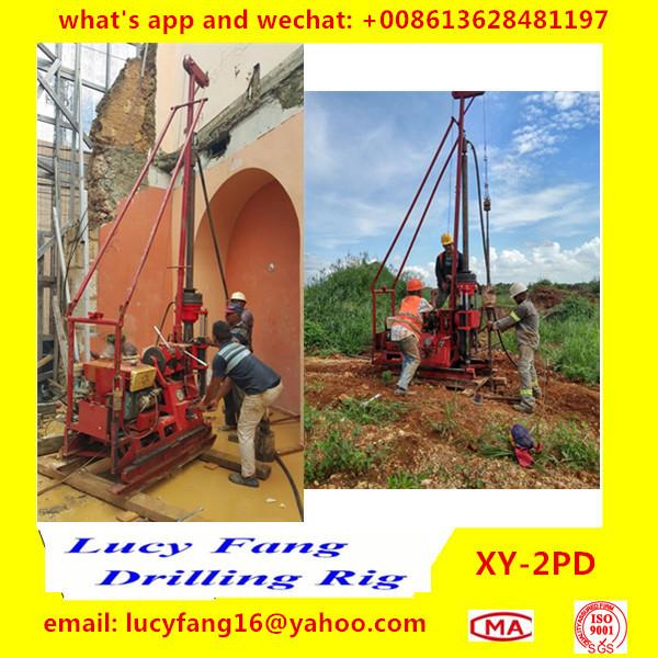 Quality China Made Portable Geotechnical Core Drilling Rig XY-2PD wth HQ accessories and SPT for sale