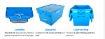 Logistic Warehouse Storage Containers Stackable Plastic Crates With Lids