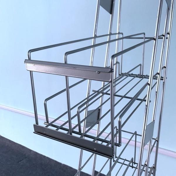 4 Layers Floor Stand Metal Display Rack Powder Coating Finishing 40GP