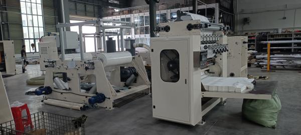 Quality 2 Lines  N Fold Facial Automatic Paper Folder Machine With Color Printing Embossing Slitting for sale