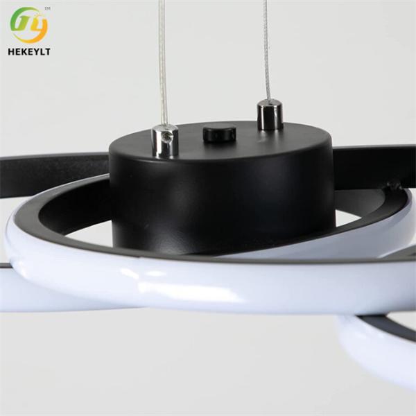 Dimmable Integrated Modern LED Ring Chandelier 56 Watt