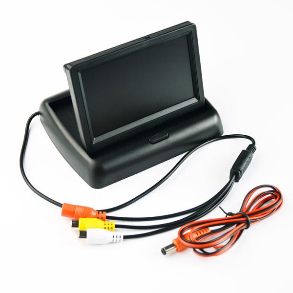 Quality Car LCD Monitor 4.3 Foldable Color LCD Monitor Car Reverse Rearview for sale
