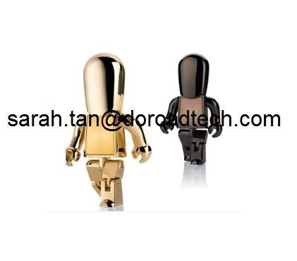 Quality Metal Cartoon Robot Shape USB Flash Disk, True Capacity USB Pen Drives for sale