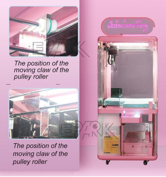 CE Soft Toy Metal Coin Operated Crane Machine For Supermarket