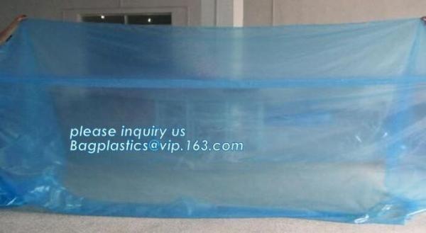 Customized Square Bottom or Side Guesst Plastic Protective Pallet Covers, 4 Mil Dust proof Clear Pallet Covers, BAGPLAST