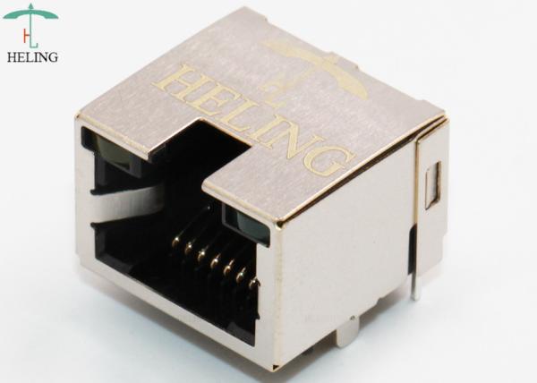 Quality Shielded RJ45 Plug Connector Female Modular Jacks With LED For VOIP Gateway Setup for sale
