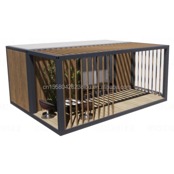 20ft Luxury Prefab Wooden House with Kitchen Bathroom and Outdoor BBQ Flat Pack Simple Installation Materials