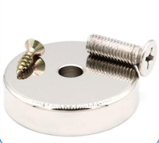 N52 Rare Earth Neodymium Disc Round Magnet With Countersunk Hole Pot Magnetic Materials