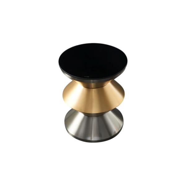 Light Reflecting Hourglass Coffee Table , Brighting Tempered Glass Side Table