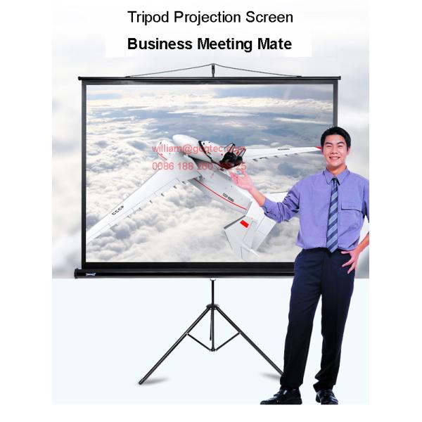 100" 4:3 foldable tripod projection projector screen HD 3D TV home theater matte white