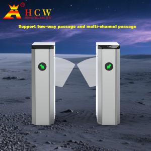 China Retractable Flap Barrier Wing Gate Turnstile With Time Attendance IP54 wholesale