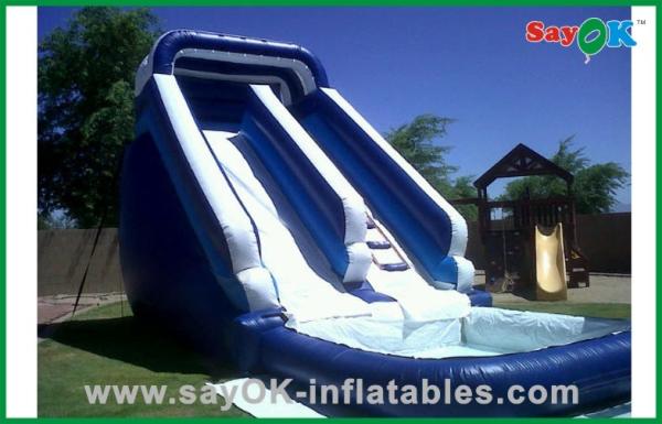 Quality Huge Inflatable Water Slides Custom PVC Tarpaulin Mini Bouncer / Bouncer Inflatable Slip And Slide  For Water Fun for sale