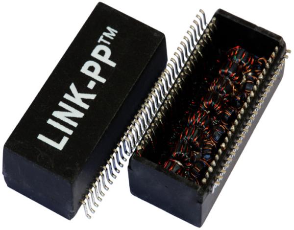 Quality QT48A03PP LP84810NL 1000Base-T Dual Port Transformer POE+ 750mA DC Current for sale