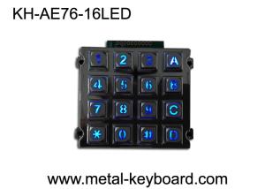 China Rugged Numeric Keypad , Metal Kiosk Keyboard with 16 Keys Backlit Dot Matrix wholesale