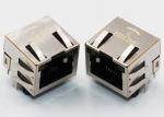 8 Pin Modular Network RJ45 Female End Single Port With EMI Tab And LED