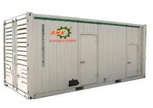 China 1500KVA Silent Diesel Generator Set With Cummins Engine In Container SHX Diesel Generators Industrial Electric Plant Power Dynamo For Data Center wholesale