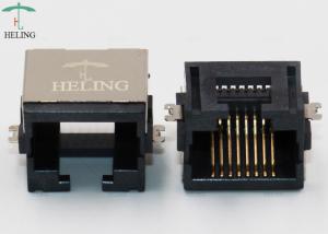 China 90 Degree Horizontal Low Profile RJ45 , RJ45 Modular Jack SMT Overhangs PCB Mount wholesale