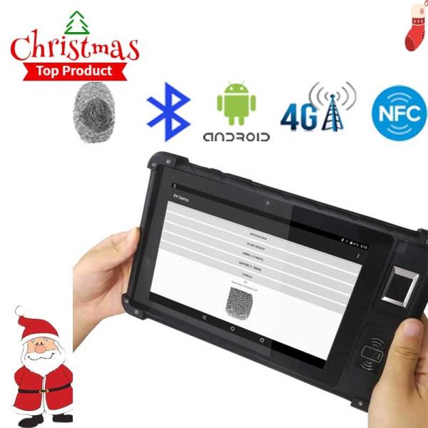 Quality Cost-effective Android 6.0 8 inch Touch Screen GSM GPRS Rugged Black Portable Handheld Biometric Device HFSecurity FP08 for sale