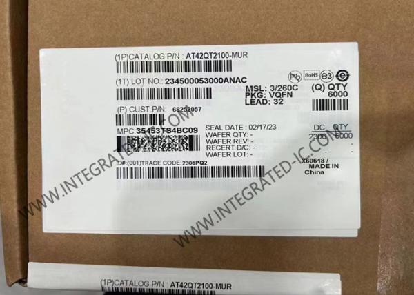 Quality AT42QT2100-MUR Sensor IC 7 Channel QTouch Touch Sensor IC VQFN-32 Package for sale