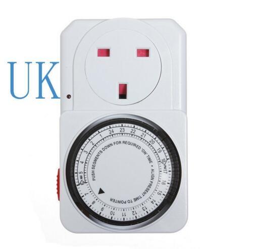 Quality 24 Hours Programmable Mechanical Mini Timer Switch 250V Energy Saver EU/US/UK Plug for sale