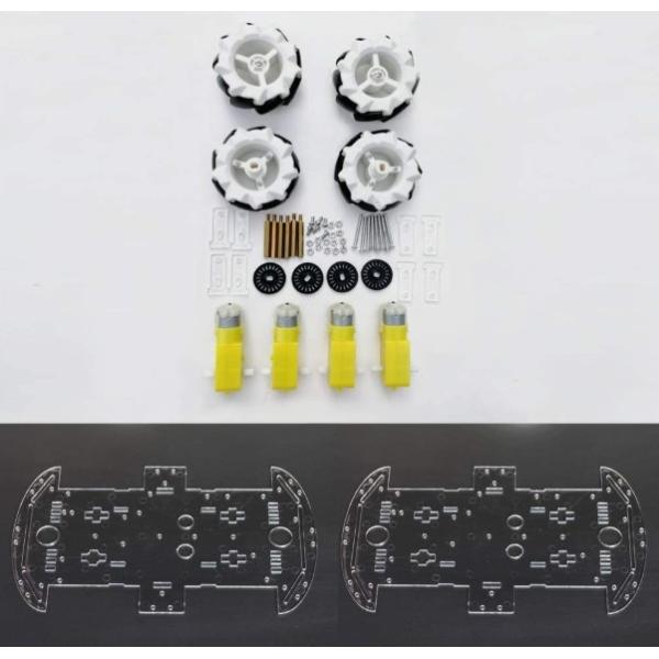 China 65mm Plastic Omnidirectional Wheels Robot With TT Motor Coupling wholesale