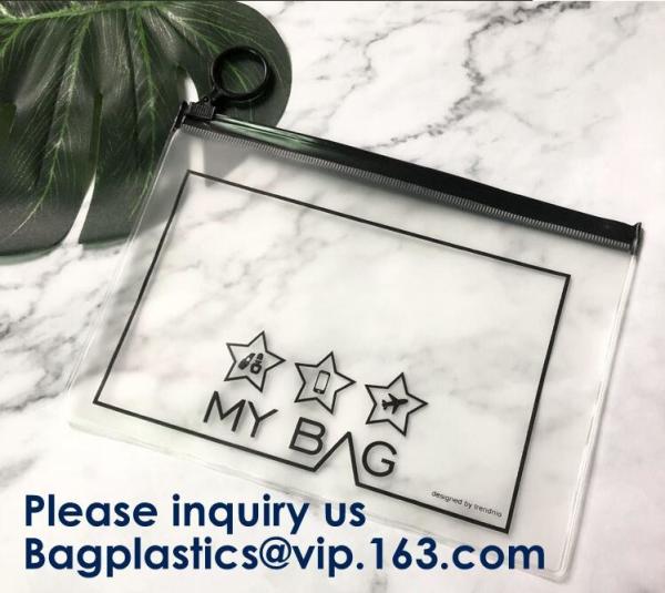 Quality Sinicline Nice Pvc Eva Slider Zipper String Biodegradable T-Shirt Packaging Plastic Bag With Logos Custom Logo Printed for sale