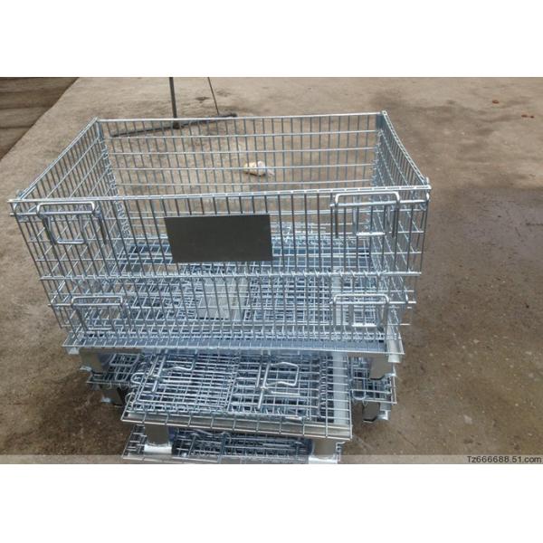 500kg Pallet Stacking SGS Collapsible Wire Mesh Container Customize Warehouse Equipment