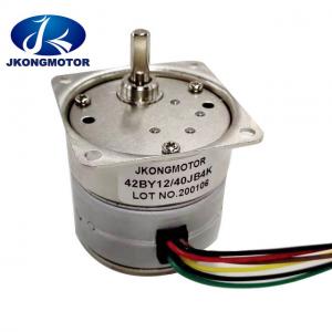 China Permanent Magnet Stepper Motor With Gearbox 42BY/40JB4K Ratio10  12V 7.5 Degree on sale