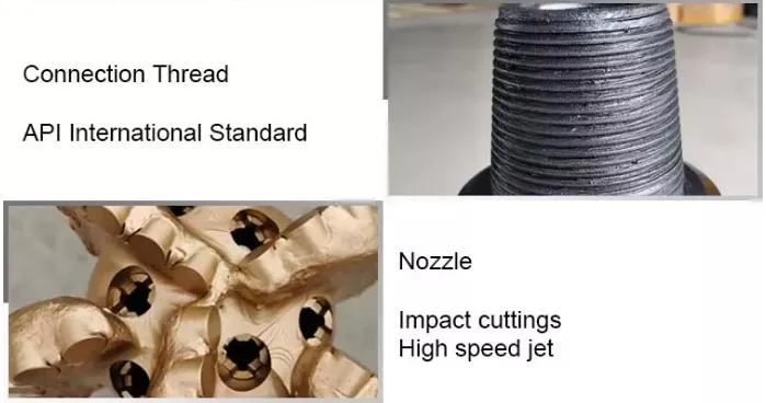 Rock Carbide Non Coring Bit Water Well PDC Diamond Drill Bit for Oil Drilling