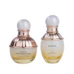 China 60g 50ml Luxury Cosmetic Packaging Set Bottle Transparent Skin Care Yellow Bottle for sale