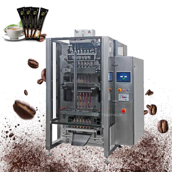 Vertical Form Fill And Seal Automated Packaging System Multi Lane Coffee Powder