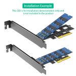 M.2 NGFF PCI-e nvme SSD to PCI Express 3.0 x4 Host Adapter Supports M.2 Key M