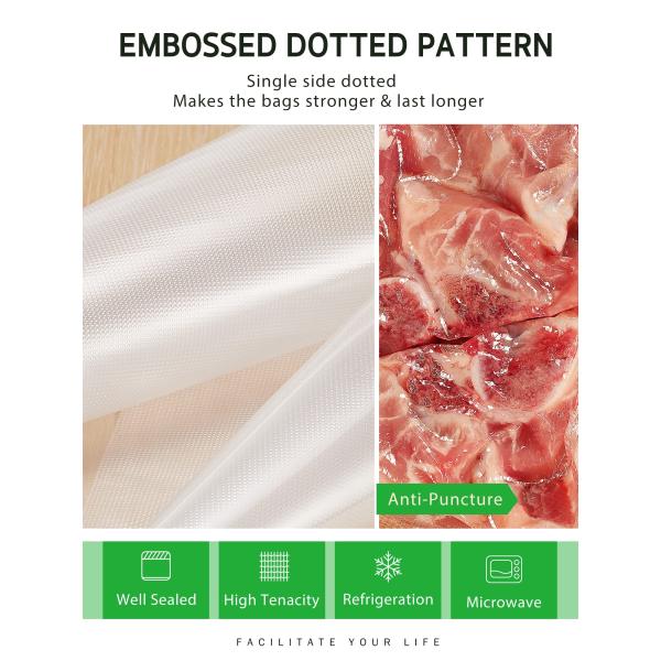 Sandwich Vacuum Sealer Roll Food Vacuum Roll Bags Food Storage Bags For Freezer