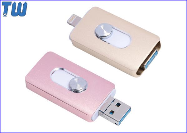 Quality USB3.0 Flash Drives Sliding Button Control 3 Kinds of USB Interface for sale