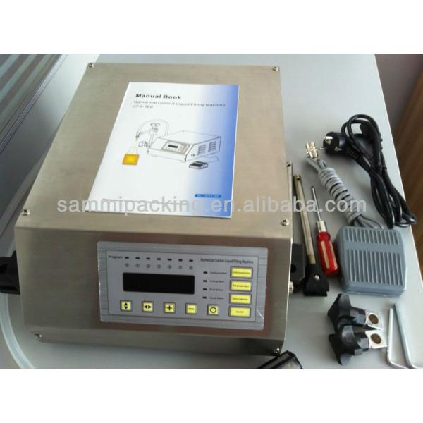 GFK-160 Semi-Automatic Electric Single Head Manual Cup Filler Small Automatic Vacuum Beverage Water/Oil Filling Machine Wood