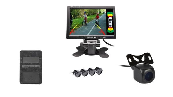 Quality DC12V - 24V Car Parking Sensor With Camera 7" Blind Spot Parking Assistance System for sale
