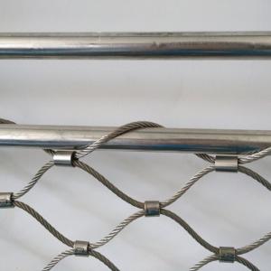 China Stainless Steel 304 / 316 Balustrade Mesh , Baby Proof Stair Railing Safety Mesh wholesale