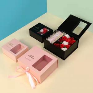 China Ribbon Bow Cardboard Gift Packaging Box Bulk Flower Boxes wholesale