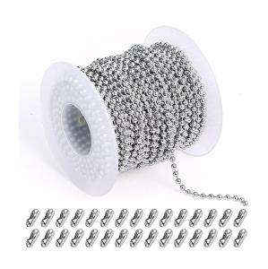 China Plain Finish Stainless Steel Ball Chain Bead Belt Chain for Jewelry Making Supplies wholesale