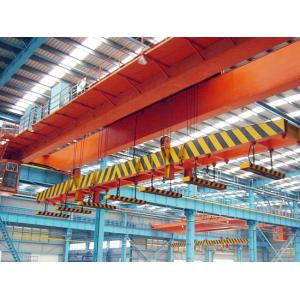 Smooth Operation Electromagnetic Overhead Crane Lifting Heavy Objects