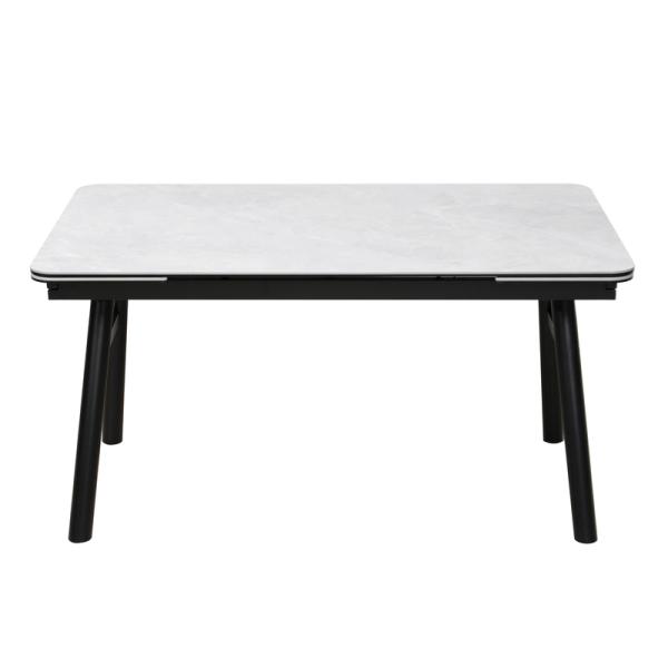 1400mm Length Ceramic Top Extendable Dining Table With Iron Base