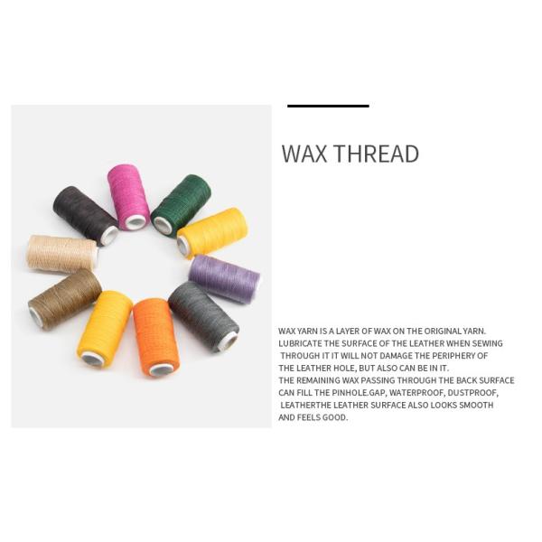 1mm Waxed Thread Cord for Leather Crafting and Knitting Essentials 150D Yarn Count