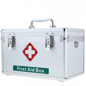 China Aluminium Shoulder Strap Emergency Medical Supplies Box Workshop metal First Aid Box wholesale