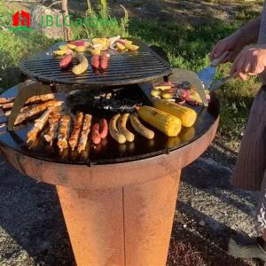 China Rust Corten Steel Material Brasero Barbecue Grill Outdoor on sale